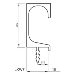 Profil za ručice za frezanje MONACO / Aluminij