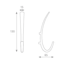 Vješalica BELA MAXI / Krom