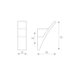 Vješalica MARCO / Mat krom