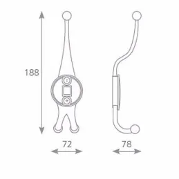 Rustikalni vješač ANTIC / Staromjedini