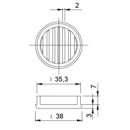 Ventilator 35 mm / Buk