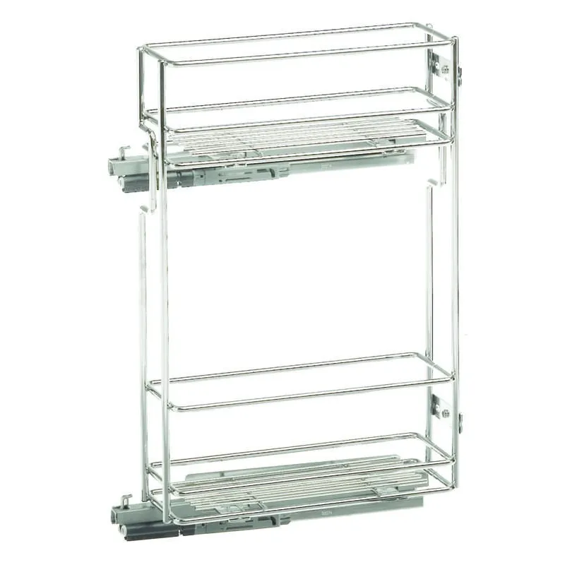 Dvostruki koš za gornje ormariće STANDARD 150 mm / Krom