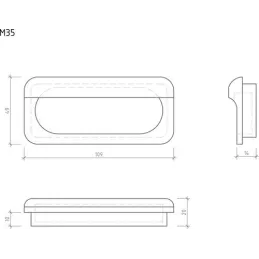 CANSAS frezirana drška / Sirovi smrek