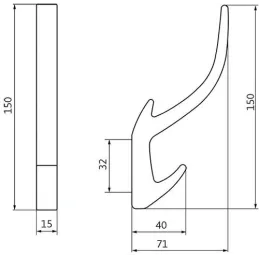 Vješalica KOS / Brušeni Nikel