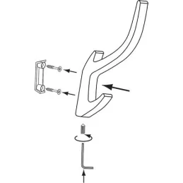 Vješalica KOS / Crna brušena