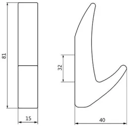 Vješalica KOS Mini / sjajan krom