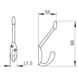 Vješalica HANGAR / Nikl mat