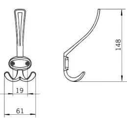 Rustikalni stalak za odjeću VENICE / Starinski mesing