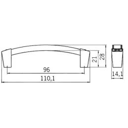 Ručica QUADRO / Starinska bronca