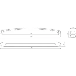 Rukohvat SPACE / Brušeni nikal