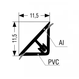Crna matirana brtvena traka L20/T