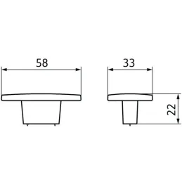 Ručka SIMPS knopka / Crna patina