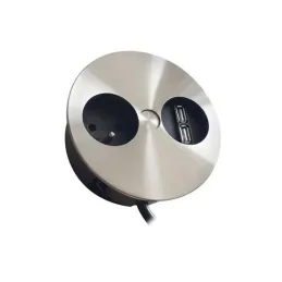 Električna utičnica Twister + USB / Nehrđajući čelik