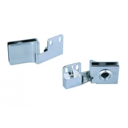 Zavjesa za staklena vrata bez bušenja - par / Krom