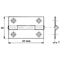 Krilni nosač 60 mm / Mesing