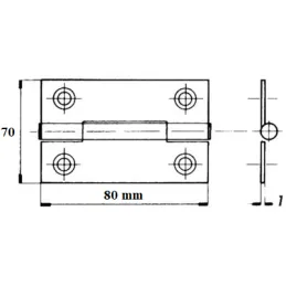Krilo za vješanje 80 mm / Cink