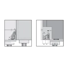 Zavjesa za ugradbenu perilicu posuđa / Bijela