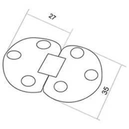 Zavjesa za razvlačive stolove / Krom