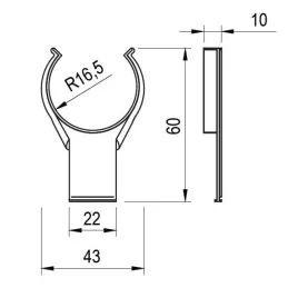 Pričvršćivanje plastičnog postolja na nogicu MASIVE / crno