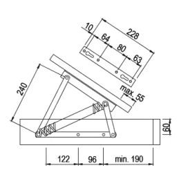 Mehanizam za podizanje kreveta - otvaranje na širinu / set