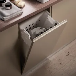 Kanta za kupatilo GOLL sa preklopnim poklopcem / Bijela