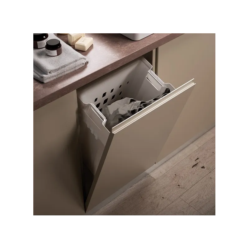 Kanta za kupatilo GOLL sa preklopnim poklopcem / Bijela