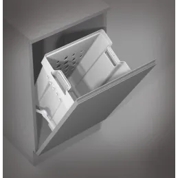 Kanta za kupatilo GOLL sa preklopnim poklopcem / Bijela