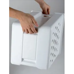 Kanta za kupatilo GOLL sa preklopnim poklopcem / Bijela