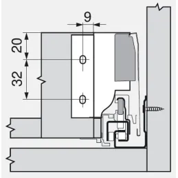 Kuhinjska kutija BLUM - Antarobox "M" TIP-ON BLUMOTION / Siva