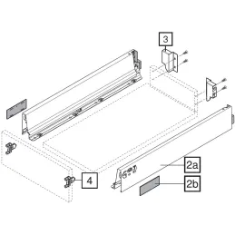 Kuhinjska kutija BLUM - Antarobox "M" TIP-ON BLUMOTION / Bijela