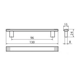 Ručka POINT / Mat krom