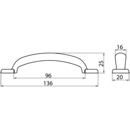 Ručka BLANCHE / Staromodna mjed