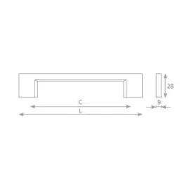 Ručka NAGANO / Crna sjajna