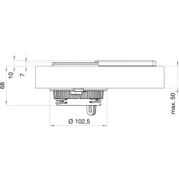 Električna utičnica Evoline Square 80 / Inox