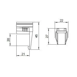Element za pričvršćivanje FENNEL / Pritisni element