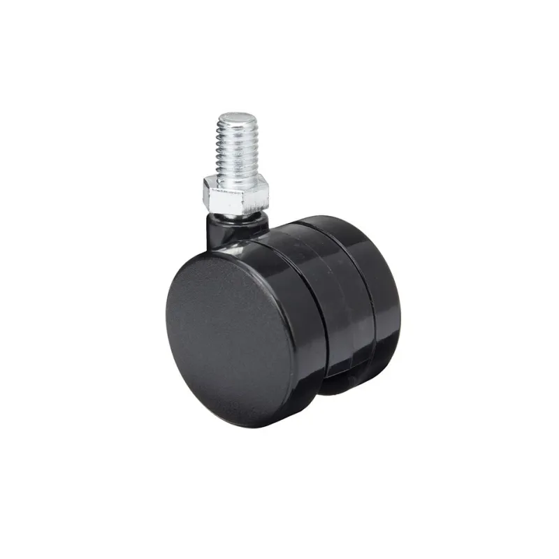 Namještajni kotačić crne boje s vijkom / 40 mm