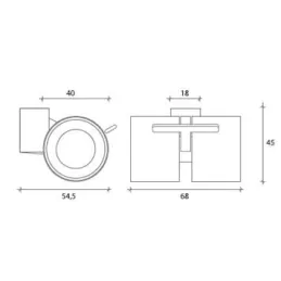 Dizajnerski kotač s kočnicom SPEED 40 mm / Siva