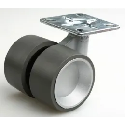 Dizajnerski kotačić bez kočnice SPEED 60 mm / Siva