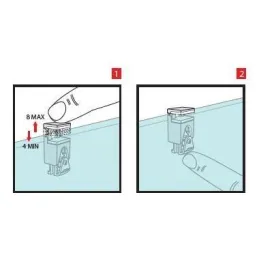 Nosilac staklene police MODERNO / Nikel