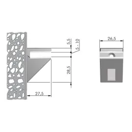 Nosač police PALERMO MINI / sjajni krom