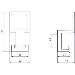 Vješalica SILVIA / Brušeni Nikel