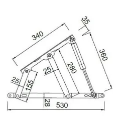 Mehanizam za podizanje kreveta na plinske opruge