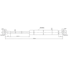 Plinski klip za mehanizam kreveta / 385 mm