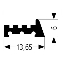 Profil za zid 10mm / Aluminij
