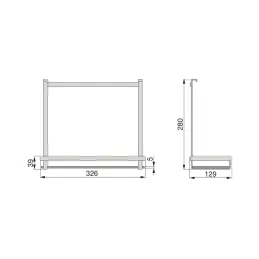 Viseća polica SIMPLE  / Antracit