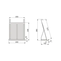 Viseća polica za TABLET / Antracit
