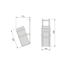 Viseća polica za noževe  / Antracit