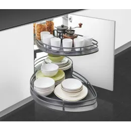 Kutna sudopera ELEGANCE s prigušivačem / Antracit