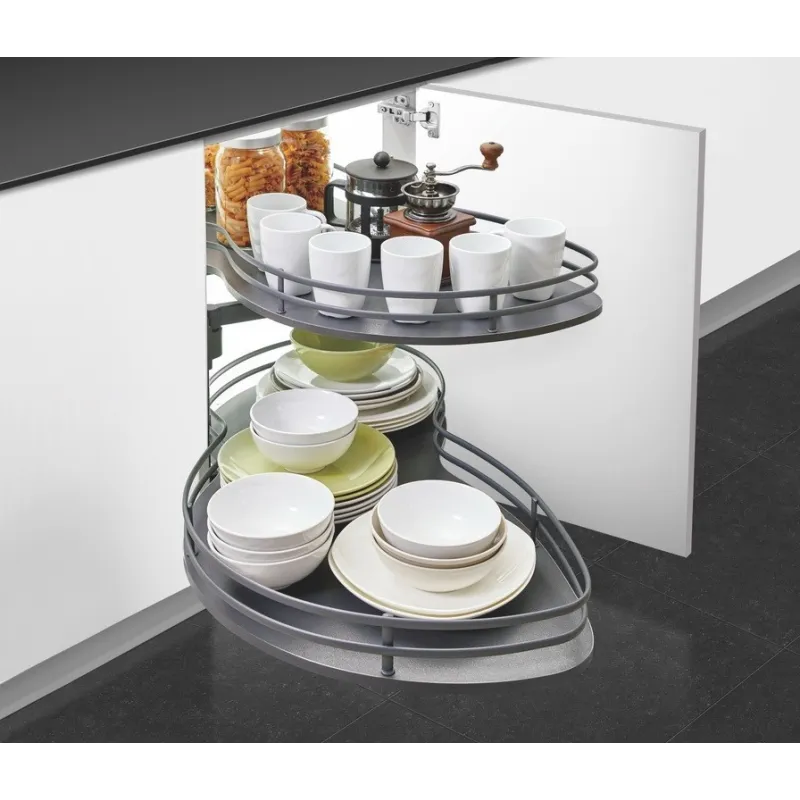 Kutna sudopera ELEGANCE s prigušivačem / Antracit