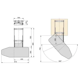 Izvlačiva i rotirajuća daska za peglanje IRON 180°